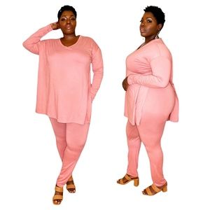 Stretch 2piece plus size tunic and leggings